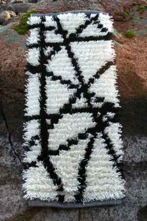 Acoustic blankets and wall decoration "Batavia Twist mini". Handweaved. Design and production Elisabeth Johansson.