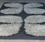 Detall carpet Flower. Handwoven in a technique "Trensaflossa". Design Elisabeth Johansson.