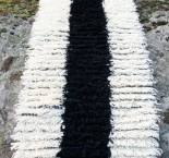 Acoustic blankets and wall decoration "Line". Hand knot. Shape and design by Elisabeth Johansson.